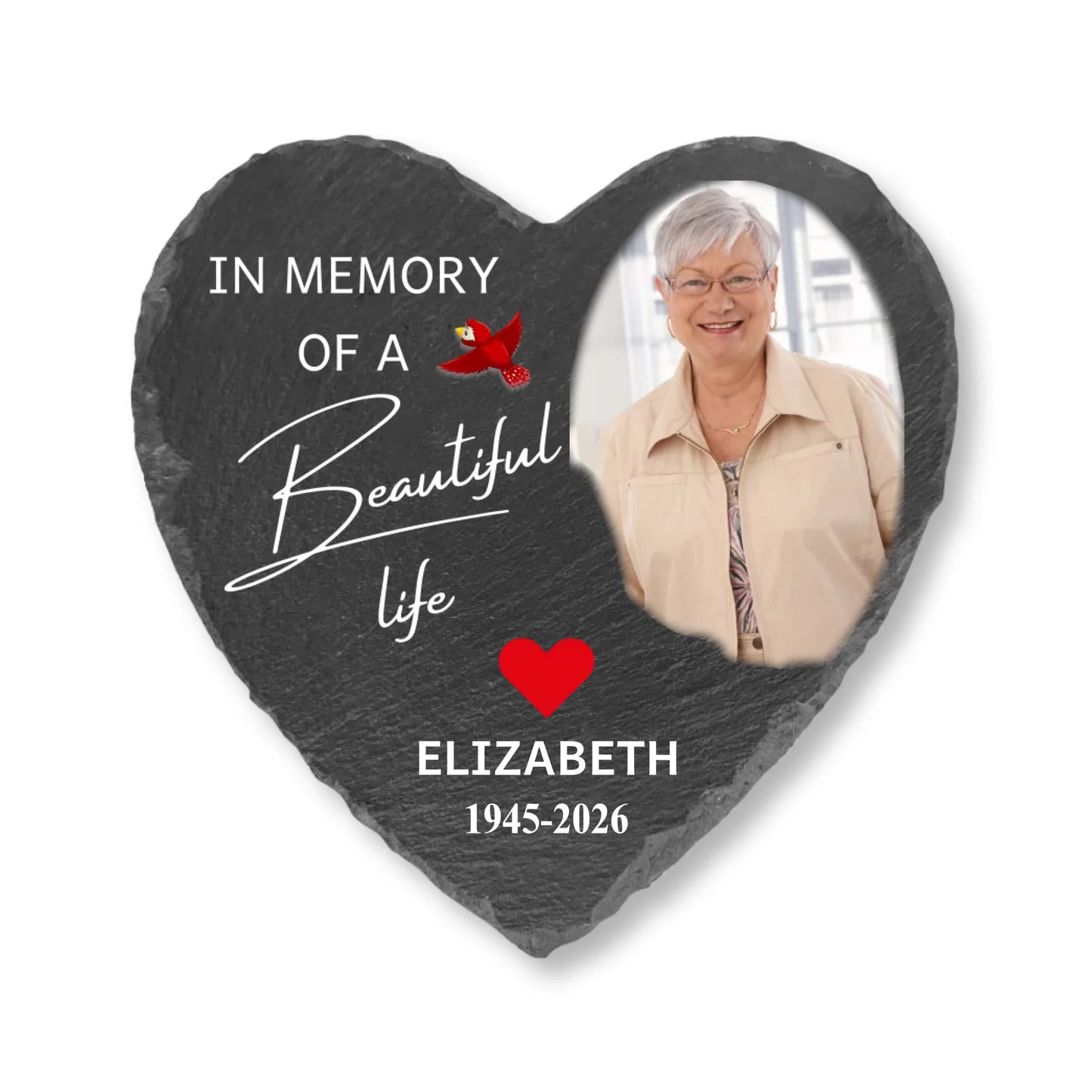 Photo Memorial Garden Stone for Loved Ones - Sympathy Gift for Loss - Personalize Memories