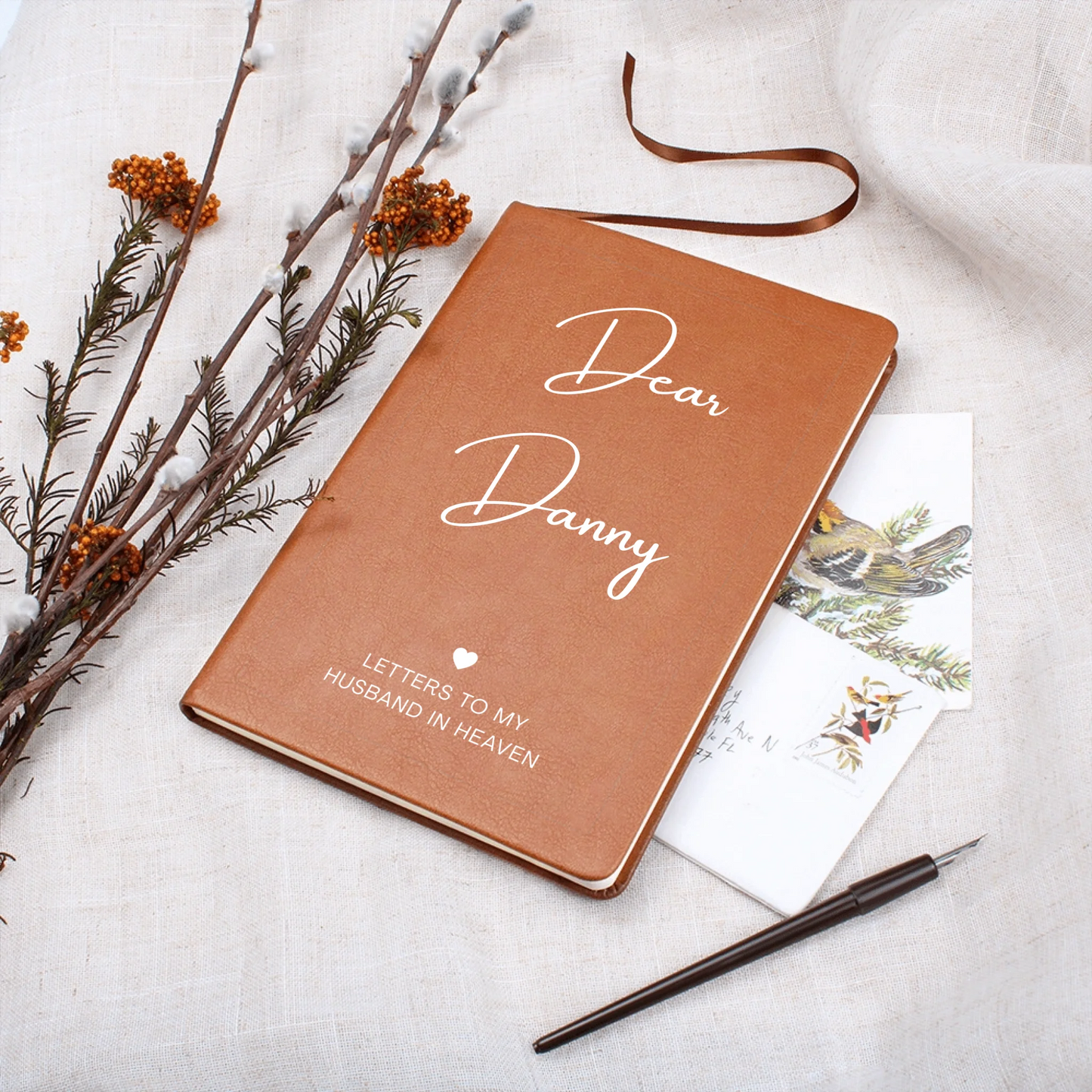 Loss of Husband Memorial Journal - Letters To My Husband - In Loving Memory Gift - Personalize Memories