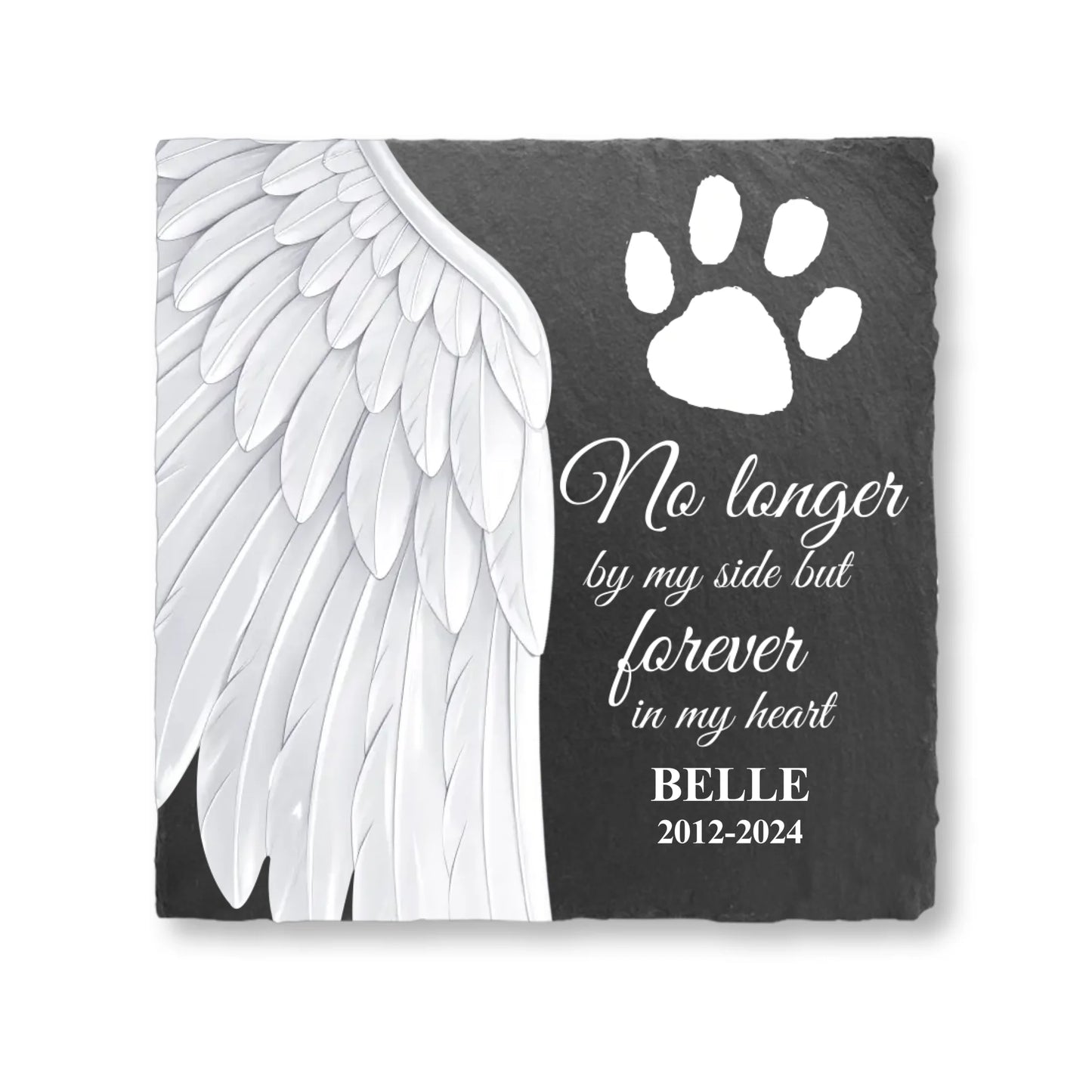 Pet Memorial Square Stone - Custom Sympathy Gift for Loss of Pet