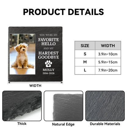 Custom Pet Memorial Square Stone - Personalized Dog Memorial Gift - Personalize Memories