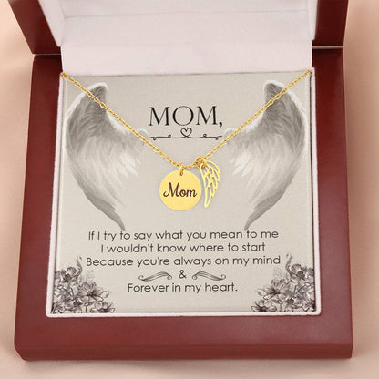 Personalized Memorial Necklace - Loss of Mother Gift - In Loving Memory Gift