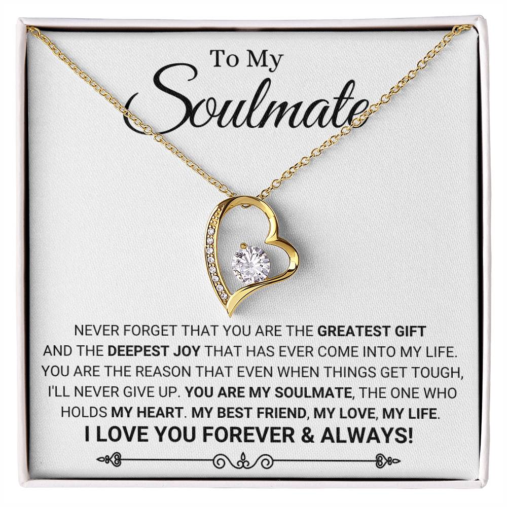 To My Soulmate - I Love You Forever & Always - Forever Love Necklace - Personalize Memories