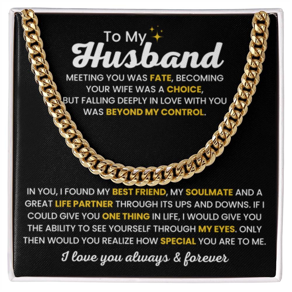 Jewelry Gift for Husband from Wife - Meeting you was fate - Birthday & Valentine’s Day for Him - Personalize Memories