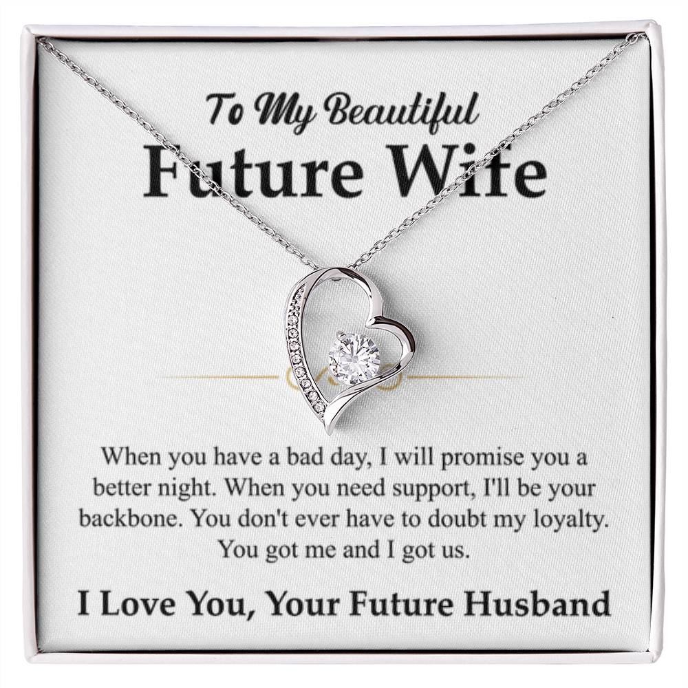 Future Wife Gift - Beautiful Necklace for Gf for Birthday, Christmas & Romantic Moments - Forever Love Necklace - Personalize Memories