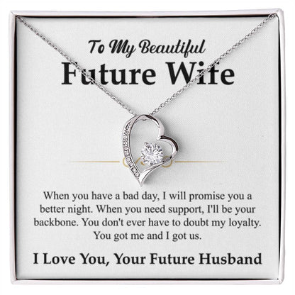Future Wife Gift - Beautiful Necklace for Gf for Birthday, Christmas & Romantic Moments - Forever Love Necklace - Personalize Memories
