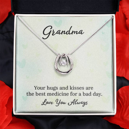 Gift for Grandma - Your Hugs and Kisses Grandma - Lucky In Love PARTNER - Personalize Memories