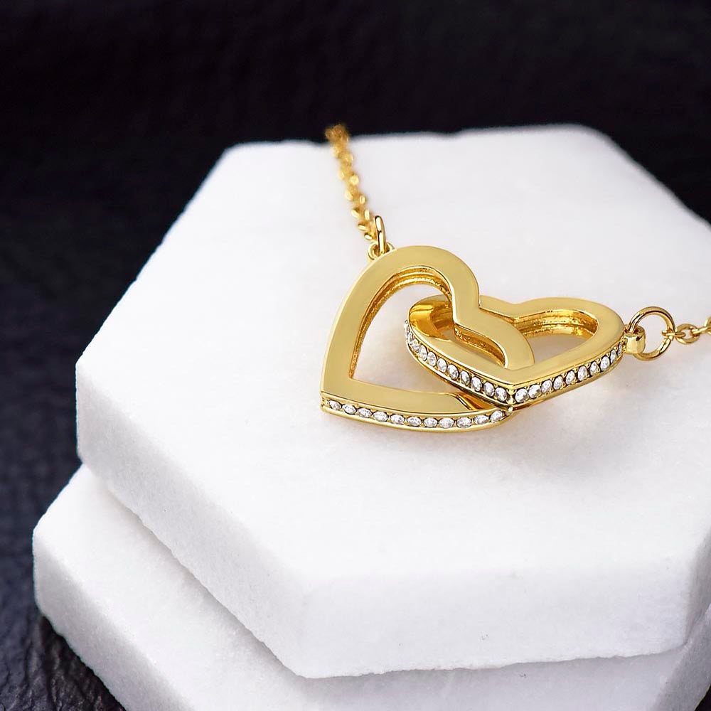 Mother of the Groom Gift - I'm soon to walk down the aisle and join your family - Interlocking Hearts Necklace - Personalize Memories