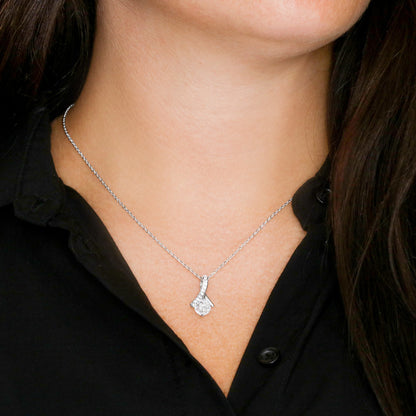 To My Daughter Necklace - Sentimental Birthday Gift from Dad, Meaningful Jewelry for Milestones & Holidays - Alluring Beauty Necklace - Personalize Memories