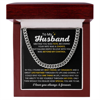 Jewelry Gift for Husband from Wife - Meeting you was fate - Birthday & Valentine’s Day for Him - Personalize Memories