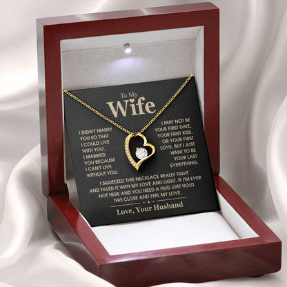 Gift for Wife from Husband - I Can't Live Without You - Forever Love Necklace - Personalize Memories
