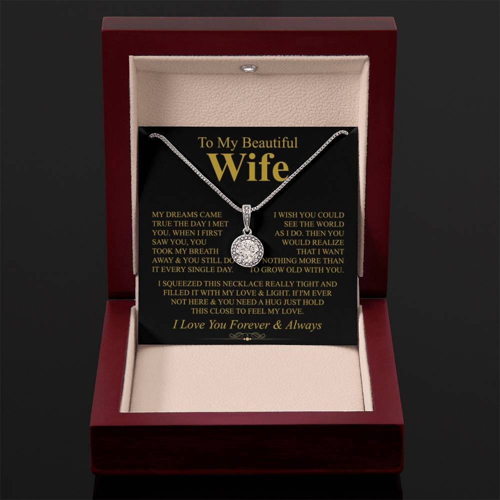 To My Wife Necklace from Husband - Sweet Anniversary Jewelry - Eternal Hope Necklace - Personalize Memories