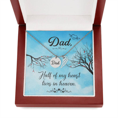 Dad Remembrance Necklace - Remembrance Necklace for Dad - Loss of Dad Gift