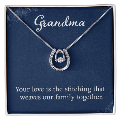 Grandma - Your love is the stitching - Gift for Grandmother Grandma - Lucky In Love PARTNER - Personalize Memories
