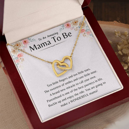 To An Amazing Mama To Be - You're going to make a wonderful mama - Interlocking Hearts Necklace - Gift for New Mom - Personalize Memories