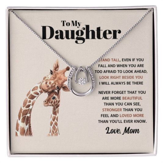 To My Daughter Necklace – Mom’s Choice for Daughter Birthday Graduation –  Lucky In Love Necklace - Personalize Memories