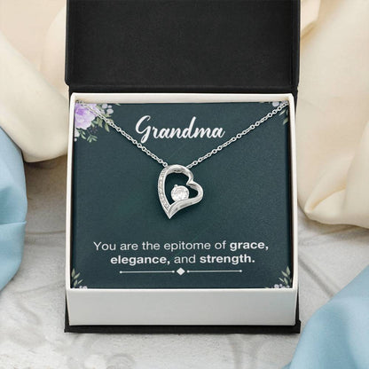 Grandma Necklace from Grandkids Grandma - Forever Love Necklace - Personalize Memories