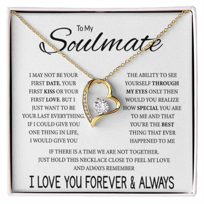 To My Soulmate Necklace - Unique Soulmate Gift for Her for Birthdays & Surprise Moments - Forever Love Necklace - Personalize Memories