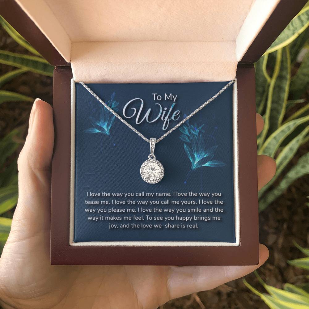 To My Wife Necklace - Soulmate Jewelry Gift from Husband for Birthday, Anniversary & Valentine’s Day - Eternal Hope Necklace - Personalize Memories