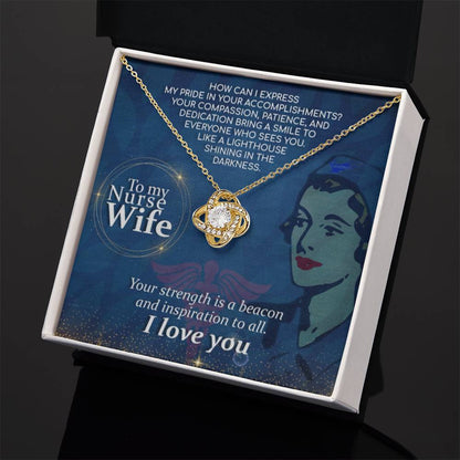 Nurse Wife Gift From Husband - Love Knot Necklace - Personalize Memories