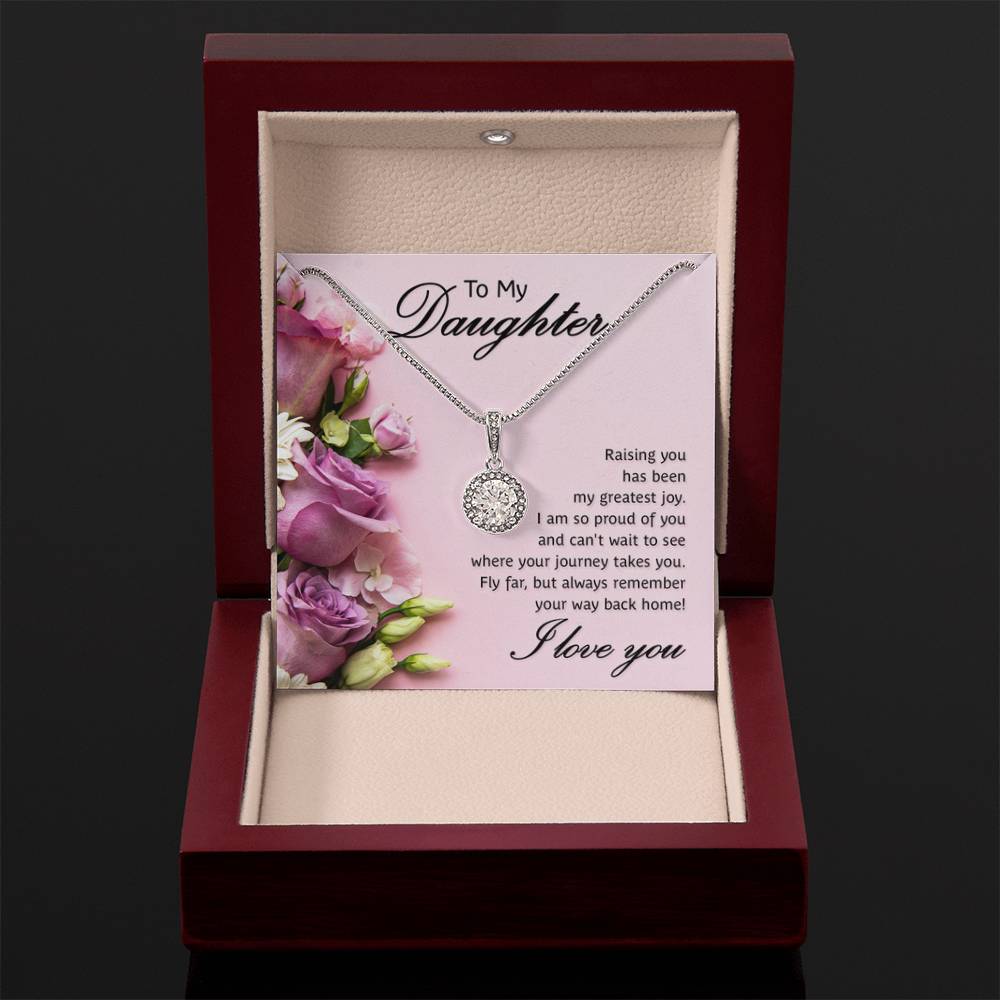 To My Daughter Necklace – Birthday & Graduation Gift Jewelry – Eternal Hope Necklace - Personalize Memories