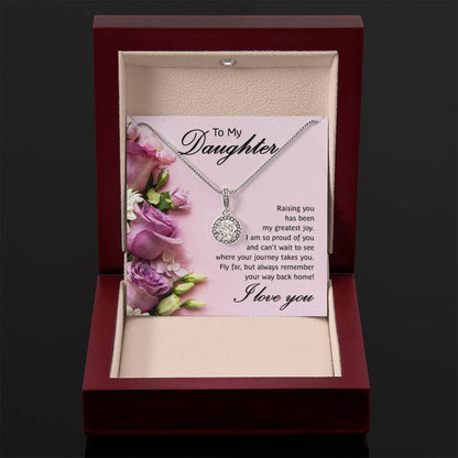 To My Daughter Necklace – Birthday & Graduation Gift Jewelry – Eternal Hope Necklace - Personalize Memories