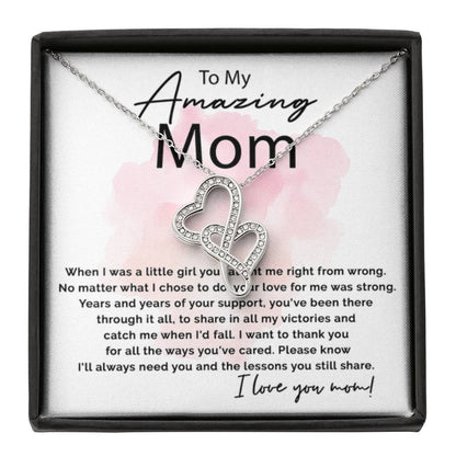 To My Amazing Mom - I Will Always Need You - Heart-to-heart Pendant Necklace - Sentimental Gift for Mom - Personalize Memories
