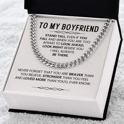 Romantic Boyfriend Gift from Girlfriend - Cuban Link Chain - Personalize Memories