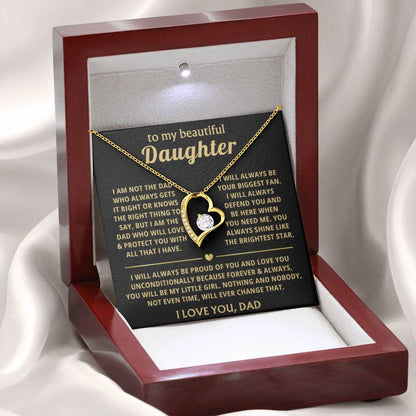 To My Daughter Necklace - I will always be proud of you - Daughter Present from Dad - Forever Love Necklace - Personalize Memories