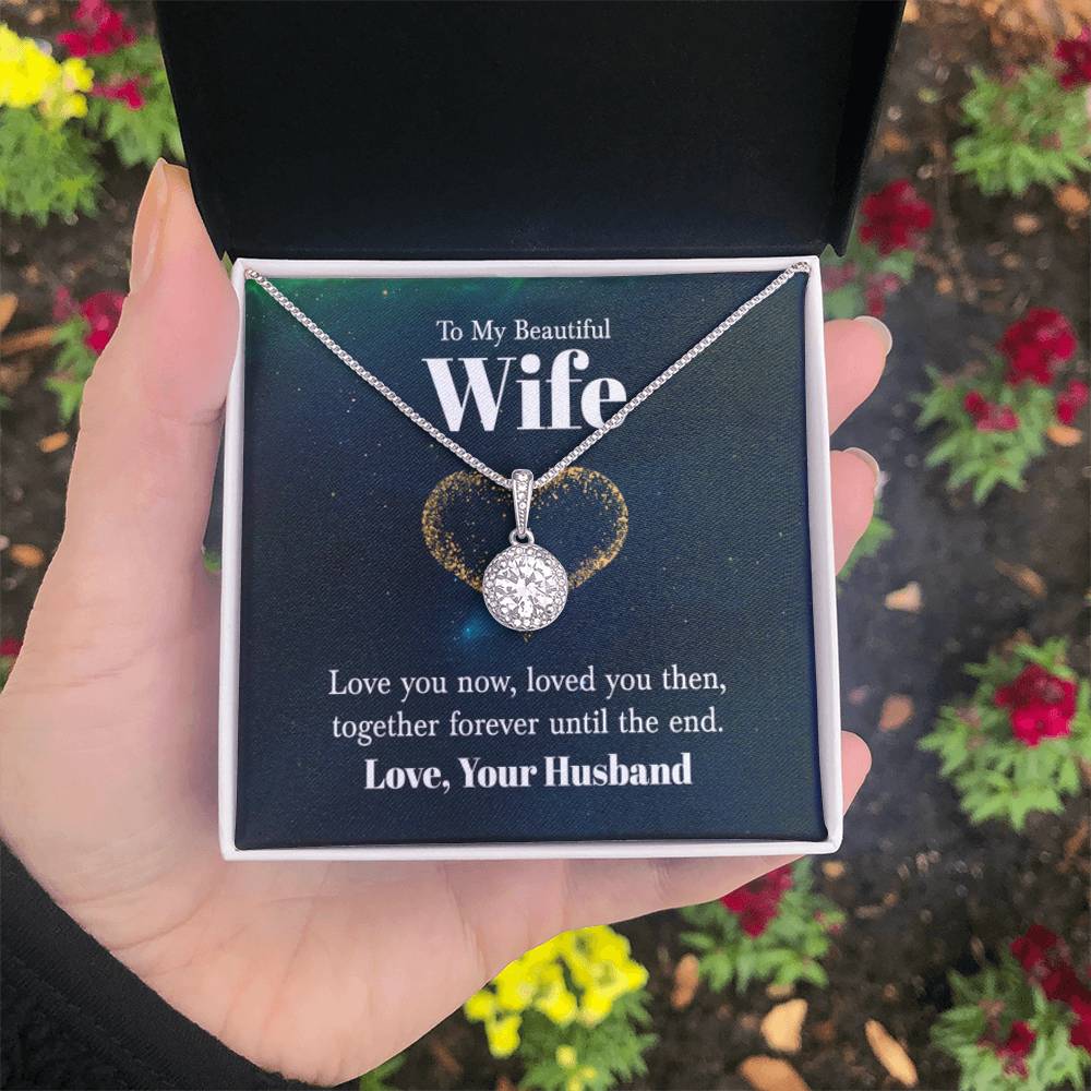 To My Wife Necklace - Beautiful Wife Gift from Husband for Birthday, Anniversary & Valentine’s Day - Eternal Hope Necklace - Personalize Memories