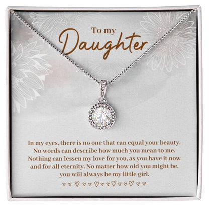 To My Daughter Necklace – Birthday & Graduation Jewelry for Her – Eternal Hope Necklace - Personalize Memories