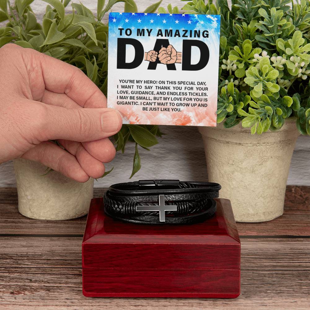To My Amazing Dad - You're my hero - Gift for Father - Love You Forever Bracelet - Personalize Memories