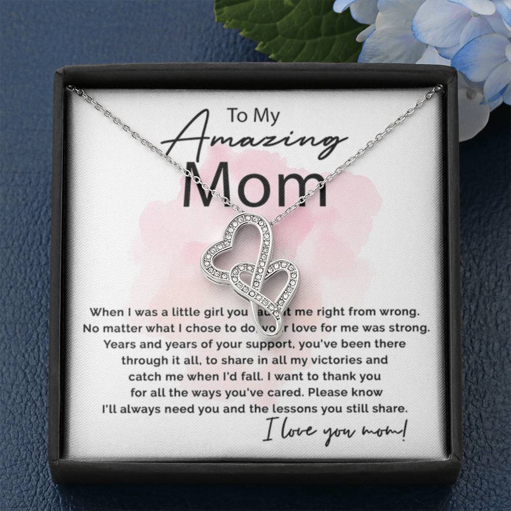 To My Amazing Mom - I Will Always Need You - Heart-to-heart Pendant Necklace - Sentimental Gift for Mom - Personalize Memories