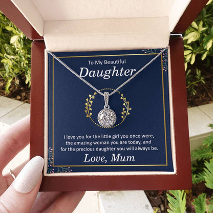 To My Daughter Necklace - Sentimental Birthday Gift from Mom - Eternal Hope Necklace - Personalize Memories