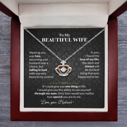 Cute Gift for Wife from Husband - Romantic Jewelry for Special Occasions - Crown Pendant Necklace - Personalize Memories