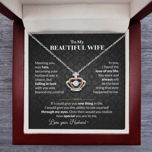 Cute Gift for Wife from Husband - Romantic Jewelry for Special Occasions - Crown Pendant Necklace - Personalize Memories