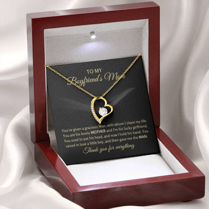 To My Boyfriend's Mom - You've given a gracious man - Forever Love Necklace - Unique Gift for Mom - Personalize Memories