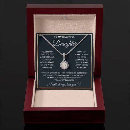 To My Daughter Necklace – Graduation Birthday Gift Idea for Daughter – Eternal Hope Necklace - Personalize Memories