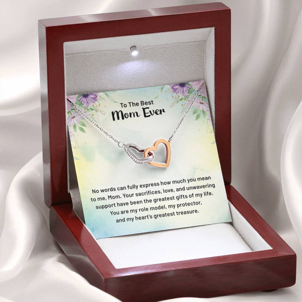 To The Best Mom Ever - Interlocking Hearts Necklace - Personalize Memories