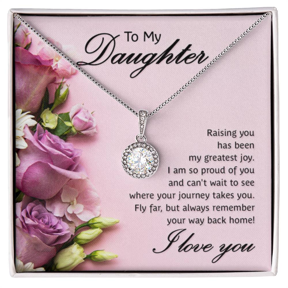 To My Daughter Necklace – Birthday & Graduation Gift Jewelry – Eternal Hope Necklace - Personalize Memories