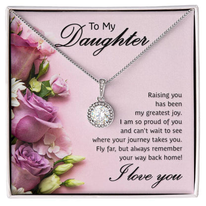 To My Daughter Necklace – Birthday & Graduation Gift Jewelry – Eternal Hope Necklace - Personalize Memories