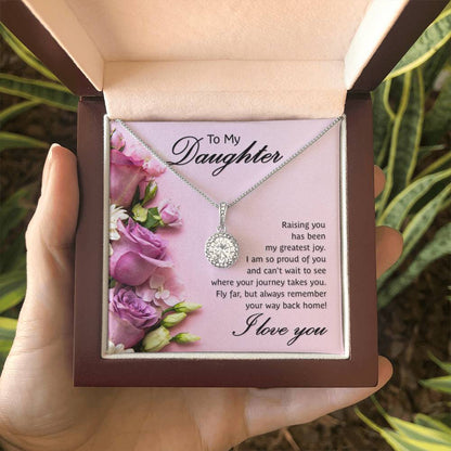 To My Daughter Necklace – Birthday & Graduation Gift Jewelry – Eternal Hope Necklace - Personalize Memories