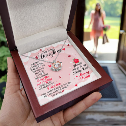 Daughter Necklace for Graduation Birthday Occasions from Mom – Crown Pendant Necklace - Personalize Memories