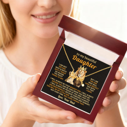 To My Daughter - I am not the dad who always gets it right - Daughter Gift from Dad - Scripted Love Necklace - Personalize Memories