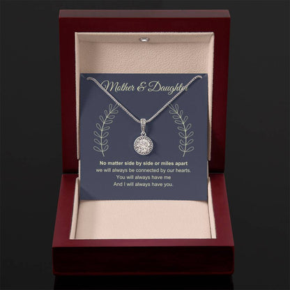 Mother & Daughter - Connected By Hearts - Eternal Hope Necklace - Personalize Memories