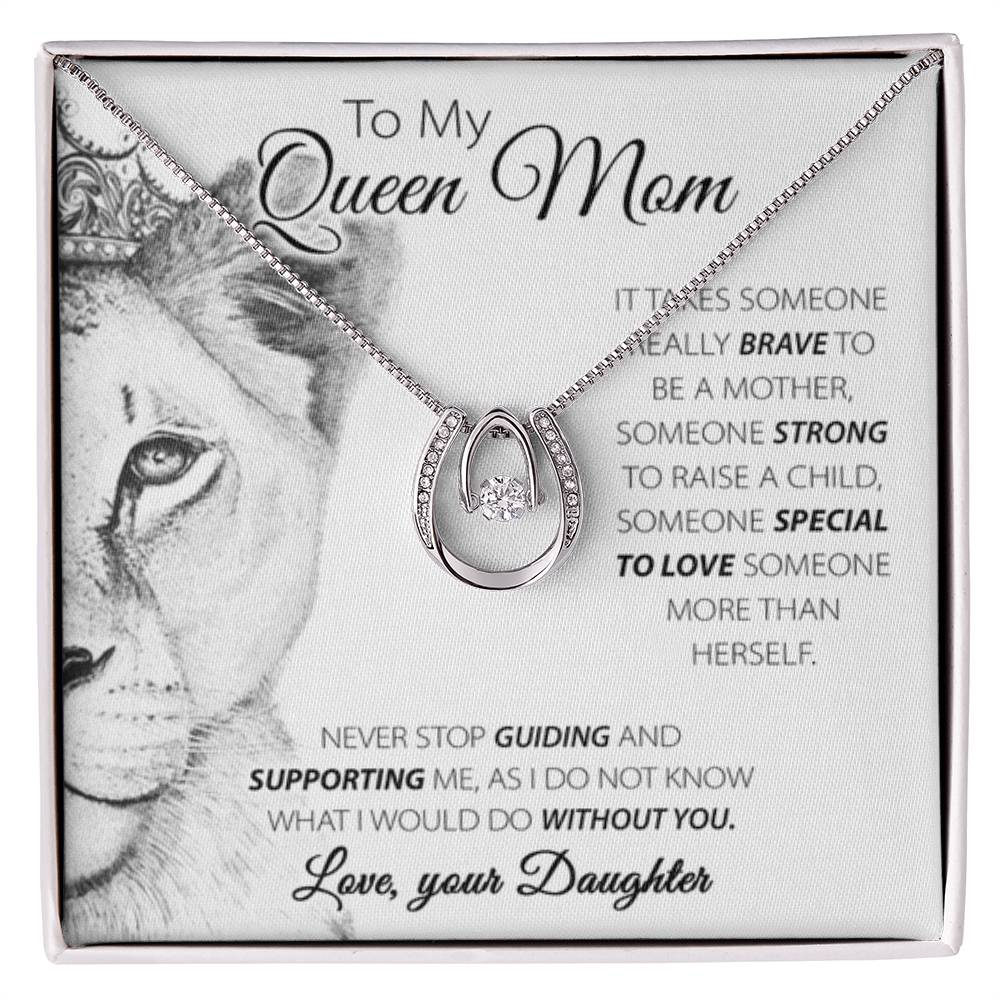To My Queen Mom Gift from Daughter - Lucky In Love PARTNER - Personalize Memories