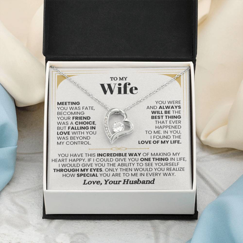 Wife Gift Cards1 Wife - Forever Love Necklace - Personalize Memories