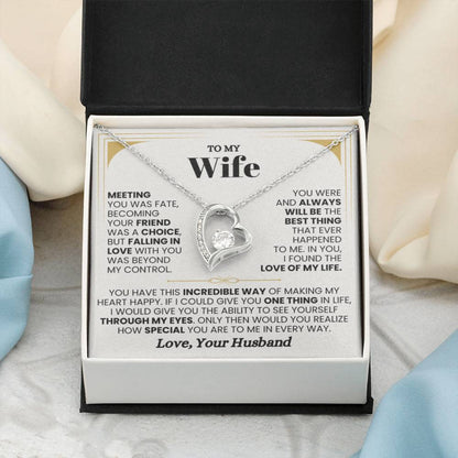 Wife Gift Cards1 Wife - Forever Love Necklace - Personalize Memories