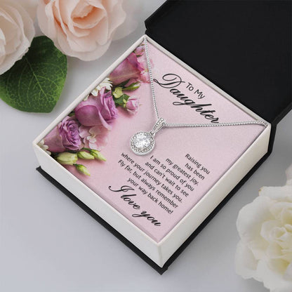 To My Daughter Necklace – Birthday & Graduation Gift Jewelry – Eternal Hope Necklace - Personalize Memories