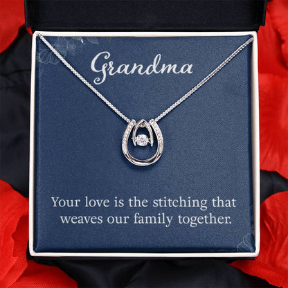 Grandma - Your love is the stitching - Gift for Grandmother Grandma - Lucky In Love PARTNER - Personalize Memories