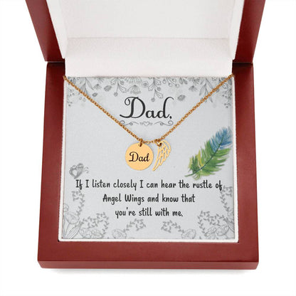 Dad Remembrance Necklace - Loss of father Necklace - Loss of Dad Gift